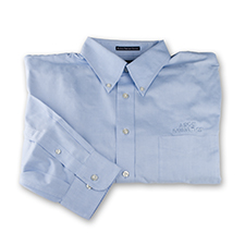 Men's L/S Light Blue Shirt w/ Light Blue ASCO Numatics Logo.